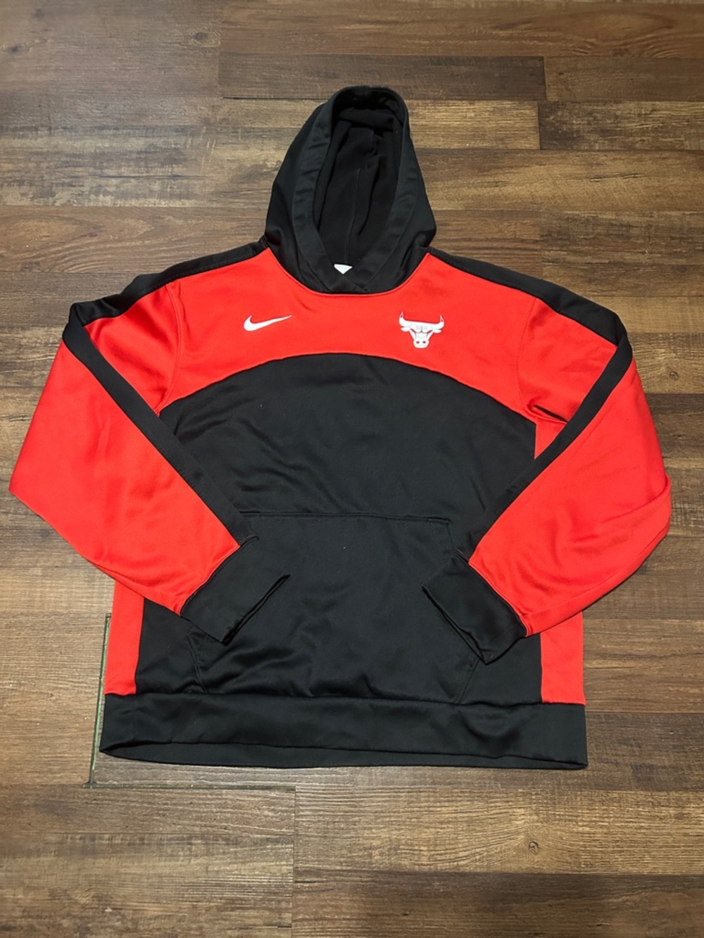 Nike NBA Chicago Bulls Therma-FIT Pullover Hoodie Mens Medium
